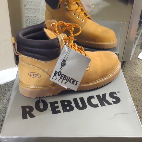 Men\'s Roebucks Lite Tan Steel Toe Boot 9D